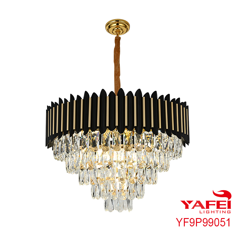Modern E14 Round Crystal Pendant Light For Hotel Project-YF9P99051
