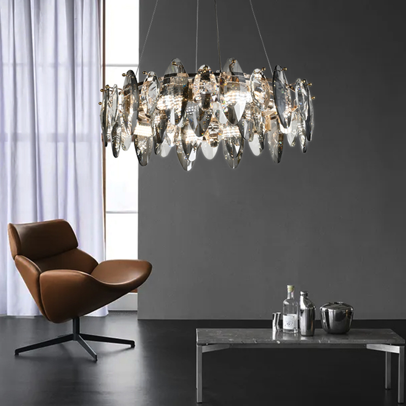 Luxury chandelier lighting fixture K9 Crsytal Pendant Light-YF9P99057-800