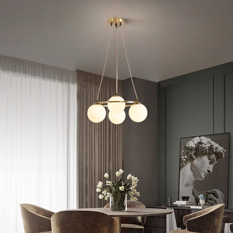 Modern hot sale Fancy Decorative home design wholesale white ball glass table light-YF8P024