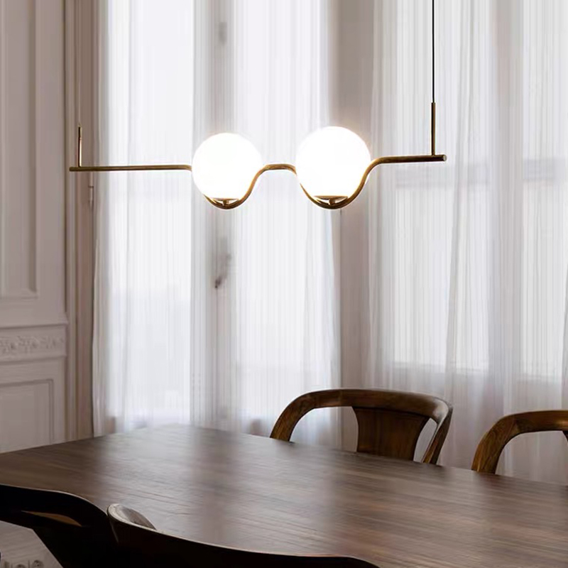 Modern hot sale Fancy Decorative home design wholesale white ball glass table light-YF8P026