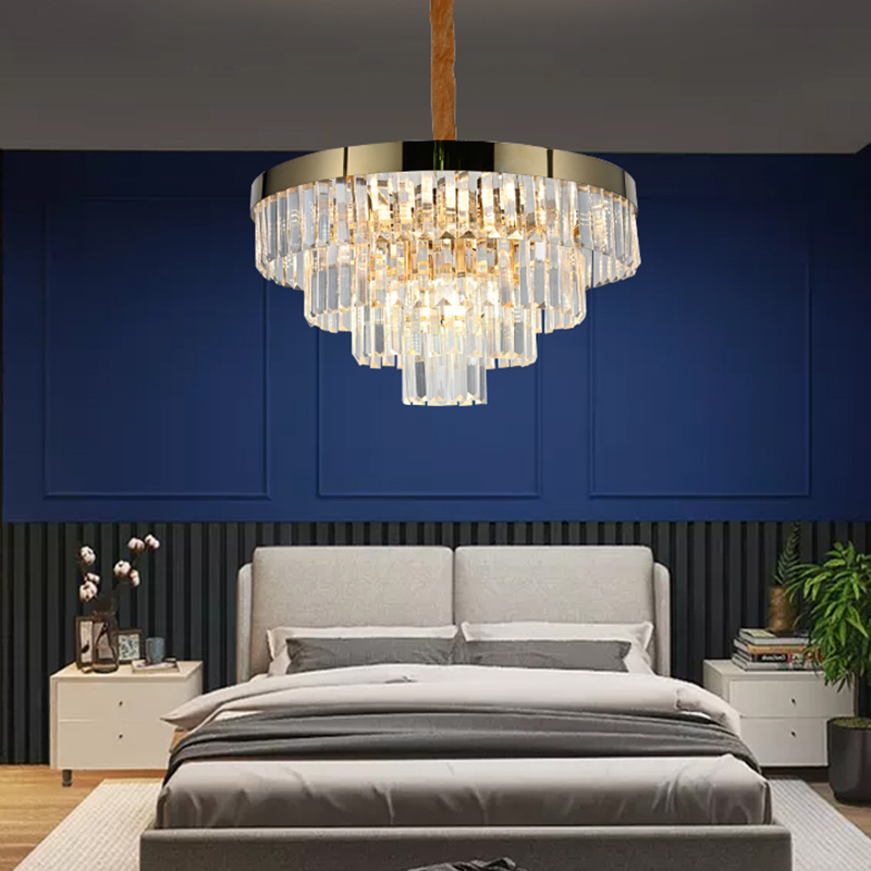 Contemporary Round Raindrop Chandelier Light for Living Room -YF9P99024