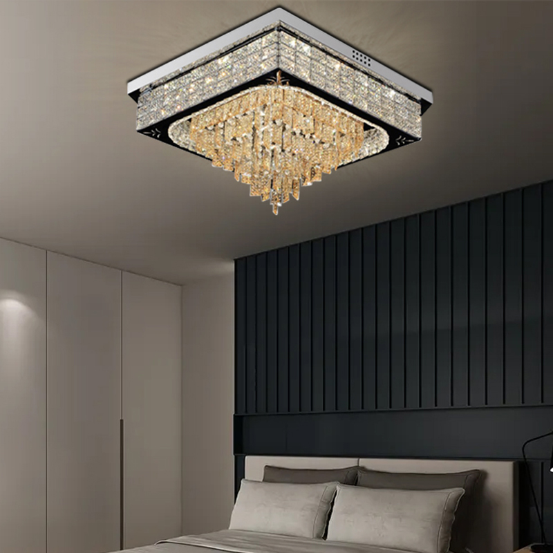Factory Price Led Ceiling Light With Remote Shining Crystal Ceiling Lamp-YF6C0161